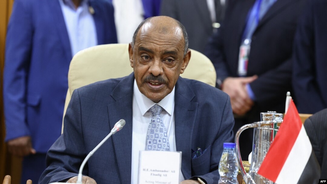 Waziri wa mambo ya nje wa Sudan, Ali al-Sadiq akiwa Khartoum Februari 9, 2023. Picha na Kitini / WIZARA YA NJE YA URUSI/AFP. 