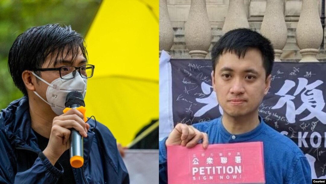 現時身處日本的前民主派中西區區議會前區議員葉錦龍（圖左），身在蘇格蘭的葵青區前區議員郭子健（圖右）