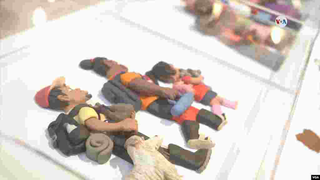 Animaciones en plastilina de migrantes y familias venezolanas recorriendo Colombia. 