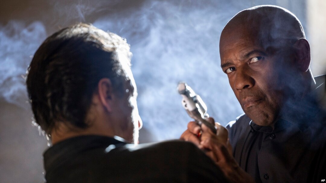 FILE - This image released by Sony Pictures Entertainment shows Denzel Washington in a scene from "The Equalizer 3."