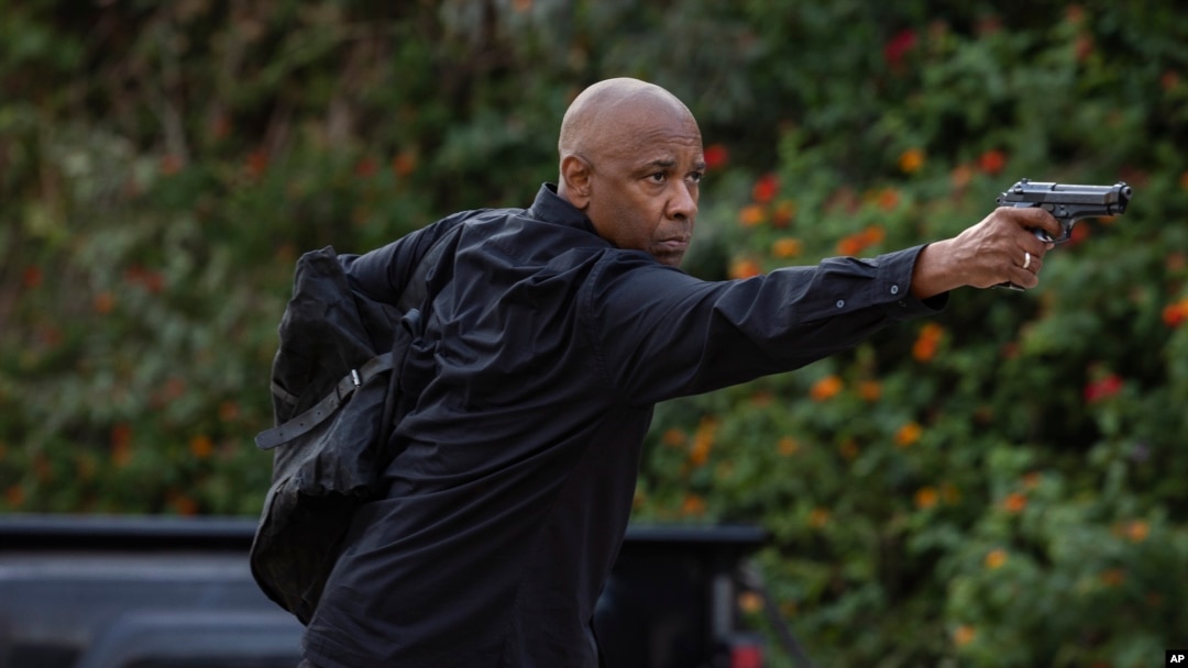 FILE - This image released by Sony Pictures Entertainment shows Denzel Washington in a scene from "The Equalizer 3."