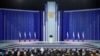 El presidente ruso, Vladimir Putin, da su discurso anual sobre el estado de la nación en Moscú, Rusia, el martes 21 de febrero de 2023. (Sergei Savostyanov, Sputnik, Kremlin Pool Photo vía AP)