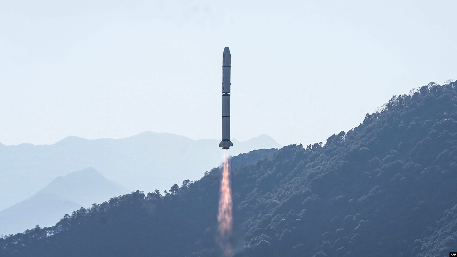 A Long March-2C rocket, carrying the Einstein Probe satellite, lifts off from the Xichang Satellite Launch Center in Xichang, in southwestern China's Sichuan province on Jan. 9, 2024. 
