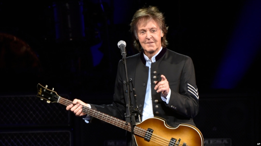 FILE - Paul McCartney performs on the One on One Tour at the Hollywood Casino Amphitheatre in Tinley Park, Ill., 26, 2017.