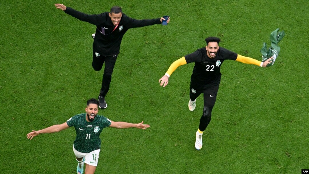 Yan wasan kwallon Saudiyya a Qatar
