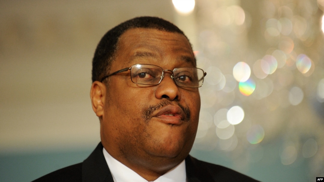 FILE - Haiti Prime Minister Garry Conille speaks at the State Department in Washington, DC, on Feb. 8, 2012.