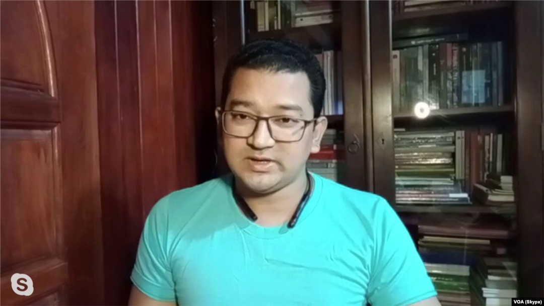 Myanmar’s youngest Muslim lawmaker, Sithu Maung, a member of Aung San Suu Kyi’s National League for Democracy, during a VOA interview via Skype.