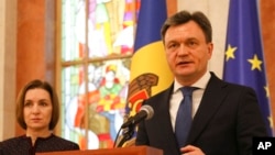 Президент Молдовы Майя Санду и кандидат на пост премьер-министра страны Дорин Речан