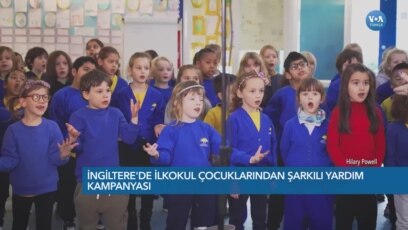 İlkokul Öğrencilerinden Şarkılı Yardım Kampanyası