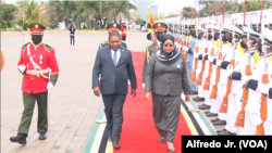 Presidente de Moçambique, Filipe Nyusi (esq) e Presidente da Tanzânia, Samia Suluhu Hassan. Maputo, 21 setembro 2022