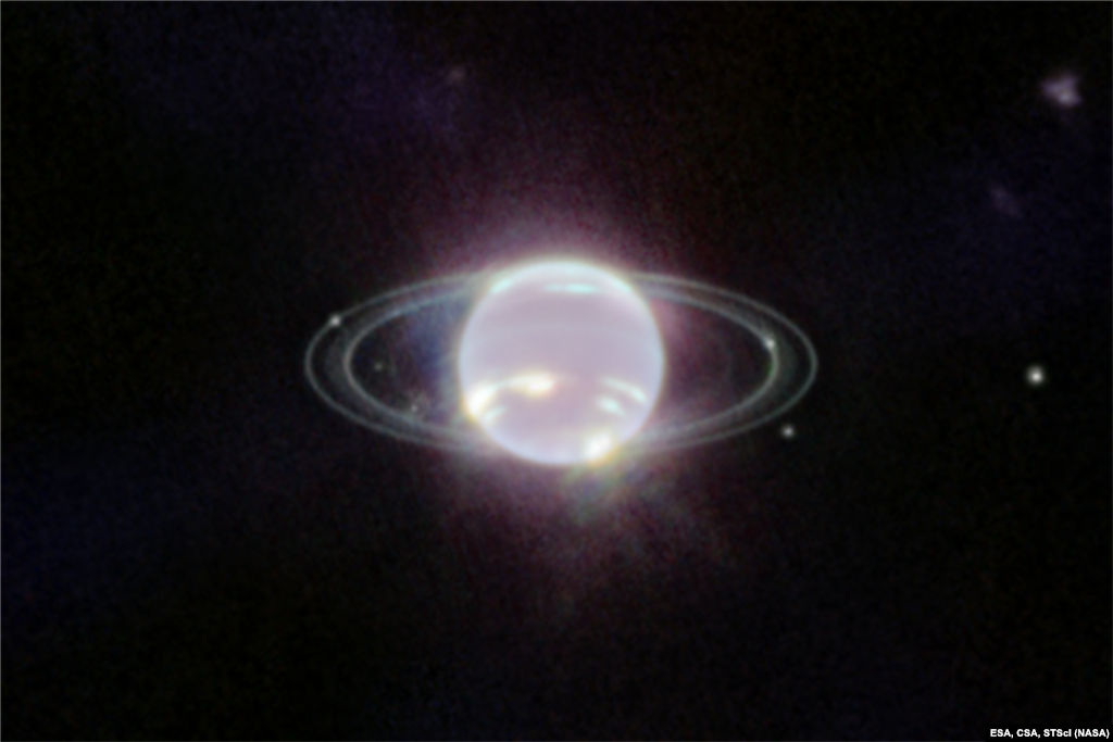NASA’s James Webb Space Telescope captures the clearest view of Neptune's rings in more than 30 years, but its cameras reveal the ice giant in a whole new light. Webb also captures seven of Neptune’s 14 known moons: Galatea, Naiad, Thalassa, Despina, Proteus, Larissa, and Triton. 