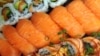 Salmon sushi. (Photo by Diaa Bekheet)