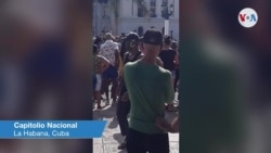 Protestas frente al Capitolio de la Habana