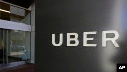 FILE - This March 1, 2017, photo shows an exterior view of the headquarters of Uber in San Francisco. 