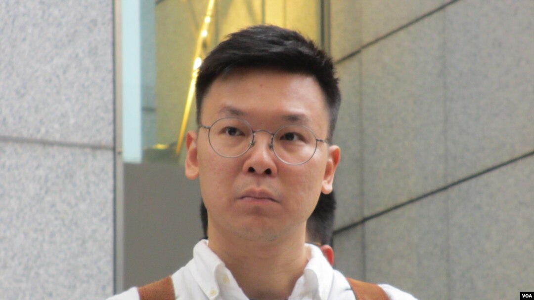 台灣太陽花學運領袖林飛帆2019年6月10日出席聲援香港的活動 （美國之音張永泰拍攝）