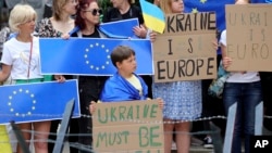 Акция в поддержку Украины в Брюсселе. 23 июня, 2022
