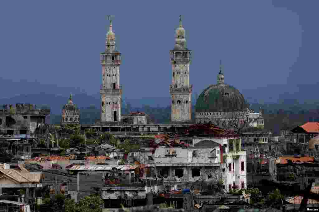Dilapidated structures are seen at the most affected war-torn area of Marawi City, Lanao del Sur province, Philippines. The area remains abandoned two years since pro-Islamic State militants began their attacks on May 23, 2017. Marawi was once one of the most picturesque cities in the Philippines.
