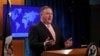 FILE - U.S. Secretary of State Mike Pompeo speaks to reporters during a news briefing at the State Department in Washington, Oct. 23, 2018.