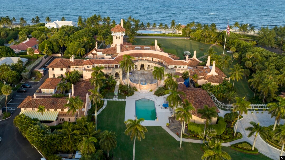 An aerial view of former President Donald Trump's Mar-a-Lago estate is seen Wednesday, Aug. 10, 2022, in Palm Beach, Fla. Court papers show that the FBI recovered documents labeled “top secret” from former President Donald Trump’s Mar-a-Lago estate in Florida. (AP Photo/Steve Helber)