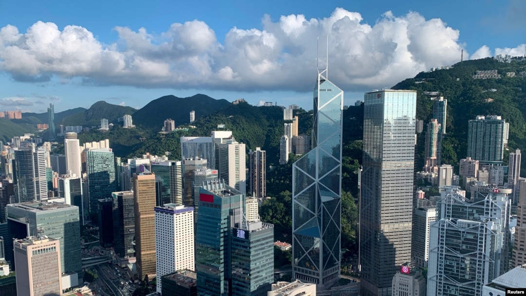 2019年7月25日的香港金融區鳥瞰。
