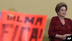 FILE - Brazil’s suspended president Dilma Rousseff.