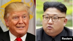 도널드 트럼프 미국 대통령(왼쪽)과 김정은 북한 국무위원장.
