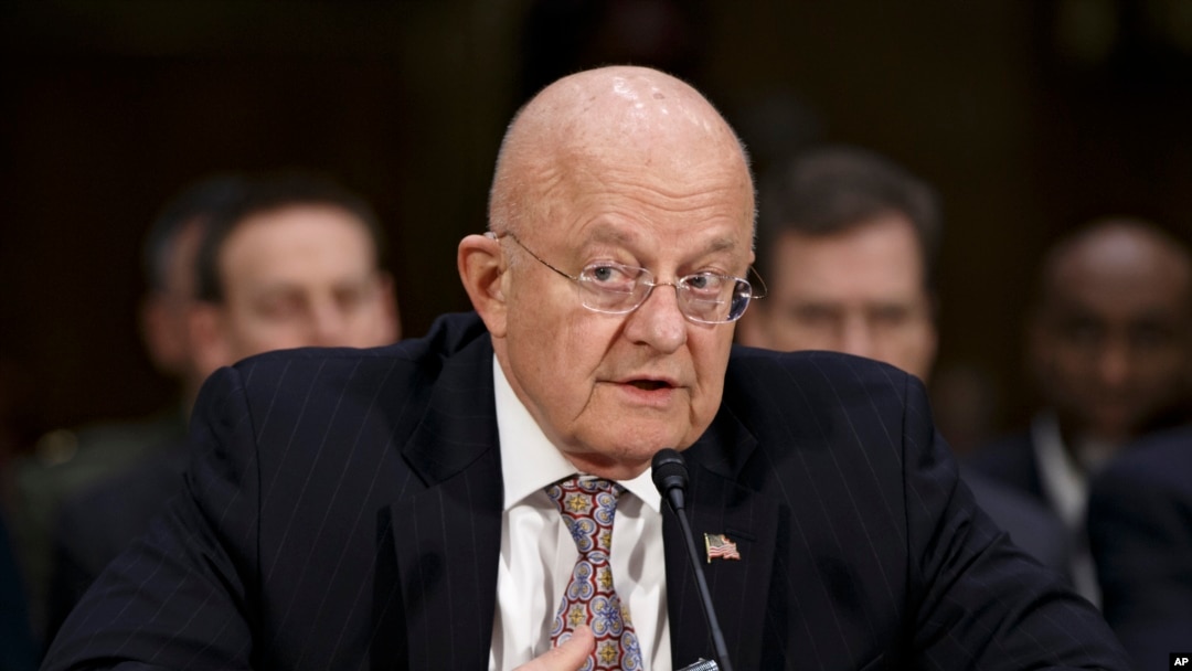 FILE - Director of National Intelligence James Clapper testifies on Capitol Hill in Washington, Feb. 26, 2015.