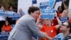 FILE - Democratic congressional candidate Katie Porter, running in 45th Congressional District, campaigns on the University of Irvine campus in Irvine, California.