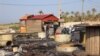 A roadblock set up by protesters outside of Tripoli, Lebanon on Nov. 15, 2019. (H. Murdock/VOA)