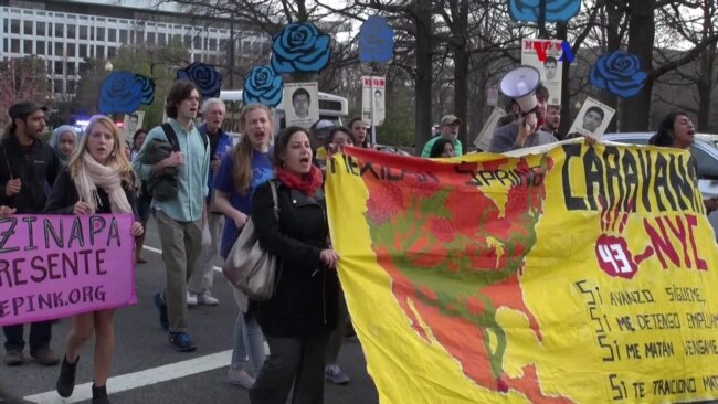Protestas en Washington por desaparecidos en México