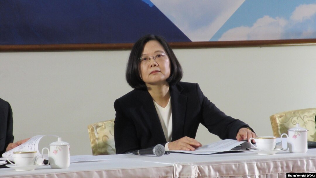 台灣總統蔡英文（美國之音張永泰拍攝）
