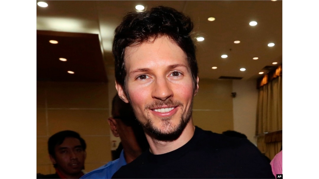 FILE - Pavel Durov, Telegram co-founder and CEO, shown in a file photo taken on Aug. 1, 2017.