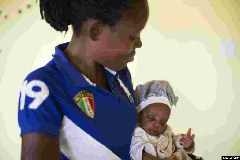 Dominion, who is three weeks old, was brought to Vine Heritage Home Foundation in Nigeria after his mother died after giving birth. In Dominion’s community, children whose mothers during or shortly after childbirth as seen as evil.
