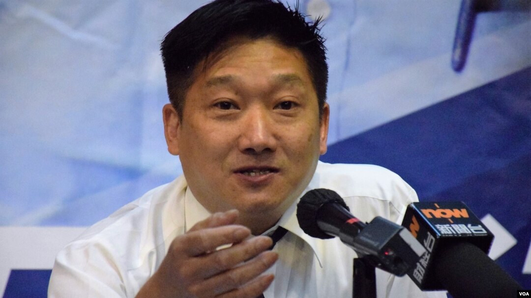 香港獨立本土派沙田區議員陳國強 (美國之音 湯惠芸拍攝)