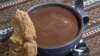 A cup of hot cocoa is seen on a table in Concord, New Hampshire.