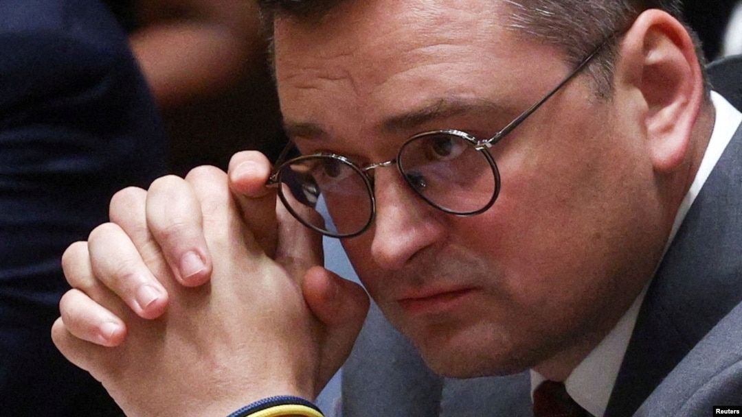 Waziri wa Mambo ya Nje wa Ukraine Dmytro Kuleba alipohudhuria Kikao cha 77 cha Baraza Kuu la Umoja wa Mataifa mjini Ny.