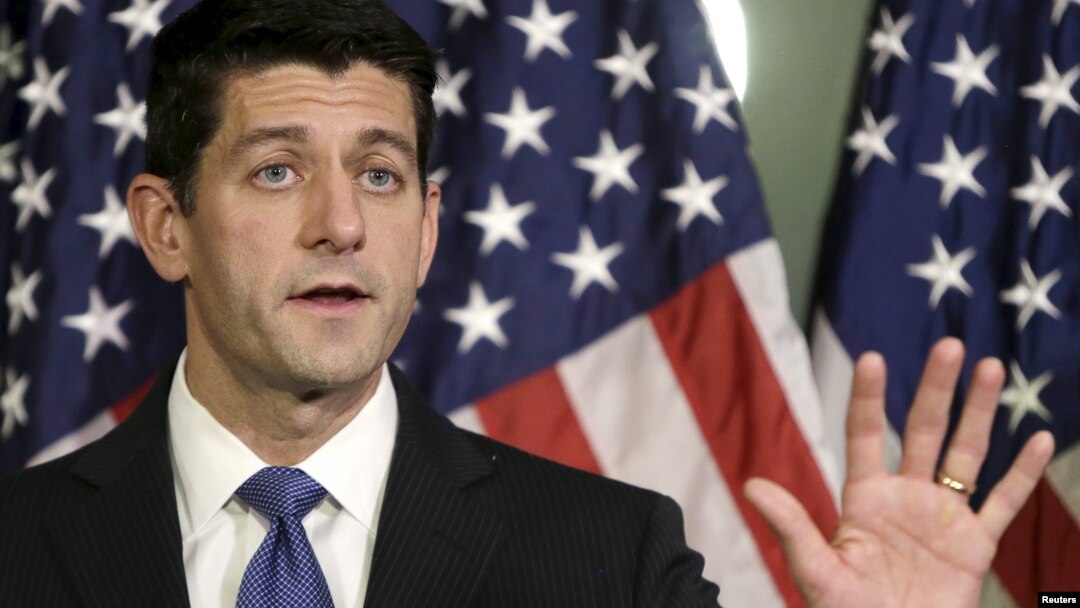 FILE - U.S. House Speaker Paul Ryan has called for a 'pause' in resettling Syrian refugees into the United States, fearing terrorist infiltration.