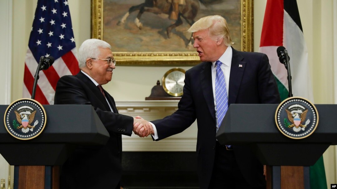 Rais Donald Trump na Kiongozi wa Palestina Mahmoud Abbas