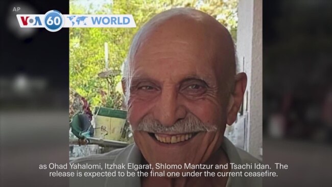 VOA60 World - Israeli hostage remains identified, Palestinian prisoners released