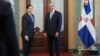 El Secretario de Estado de EEUU, Marco Rubio, durante una conferencia de prensa conjunta con el presidente de la República Dominicana, Luis Abinader, en el Palacio Nacional de Santo Domingo el 6 de febrero de 2025. 
