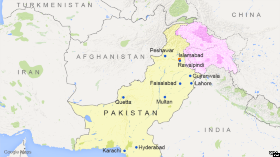 Pakistan, with Islamabad locator