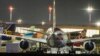 American Airlines flight AA292 en route from New York to New Delhi that turned around over the Caspian Sea, Feb. 23, 2025, sits on the tamarack of Rome's Leonardo da Vinci International airport, Italy.