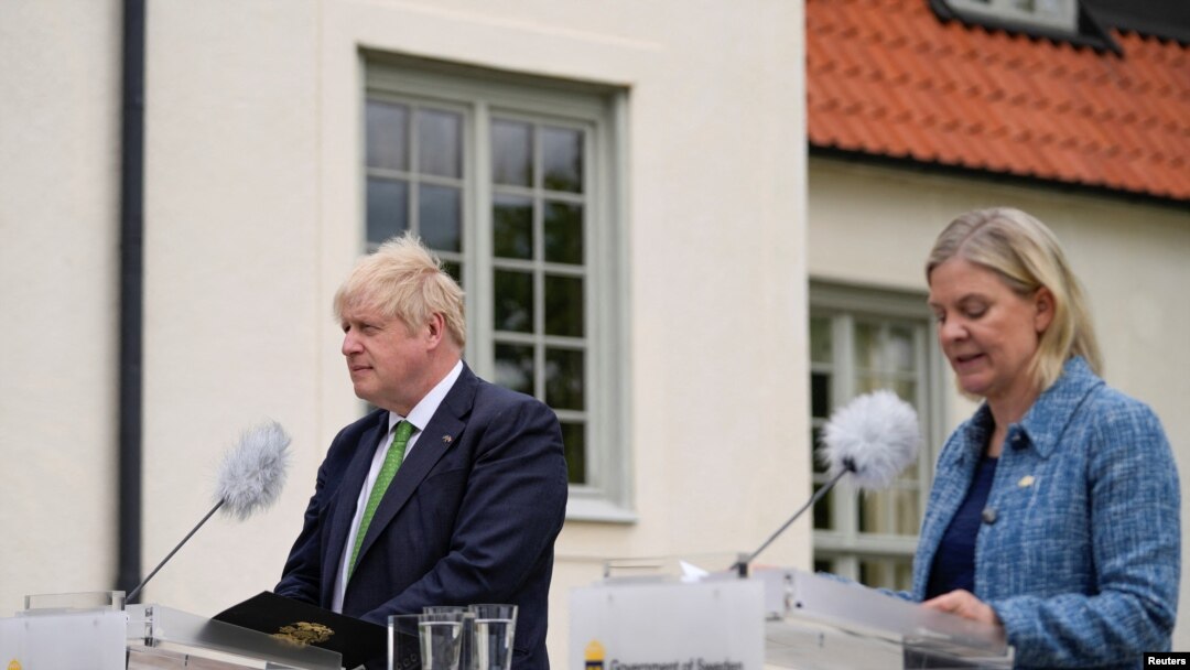 British Prime Minister Boris Johnson visits Sweden