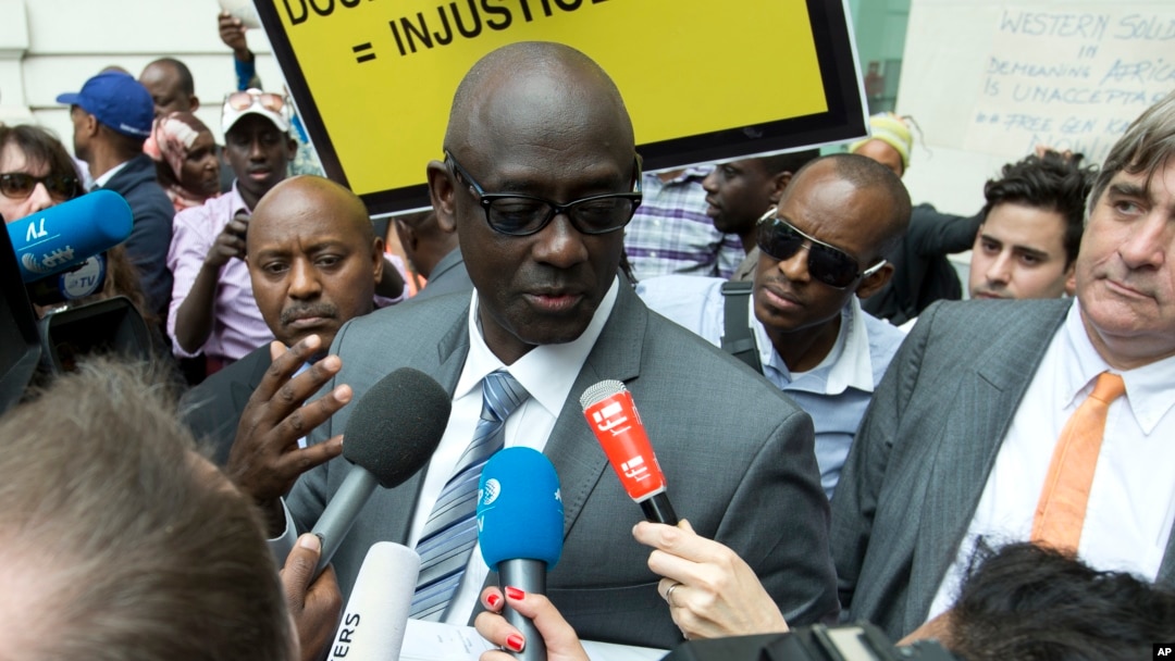 FILE - Rwandan Minister of Justice Johnston Busingye.