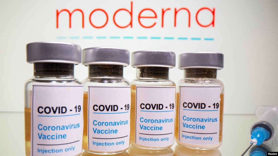The American drug-maker Moderna reported Monday that its experimental vaccine is 94.5 percent effective in preventing COVID-19. (Photo illustration from Reuters)