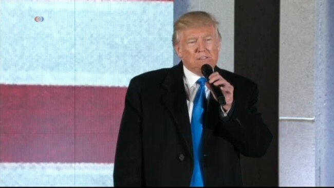 Trump speaks at inaugural concert, says things are going to change