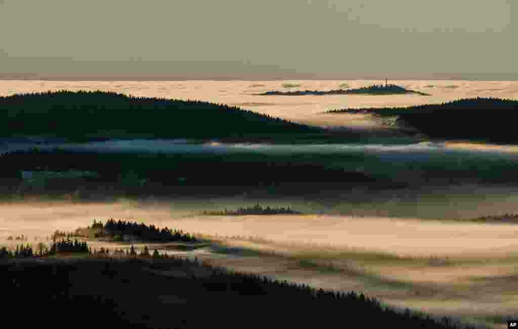 A view from the Jizerske Hory mountains, near Bedrichov, around 70 kilometers north of Prague, Czech Republic.