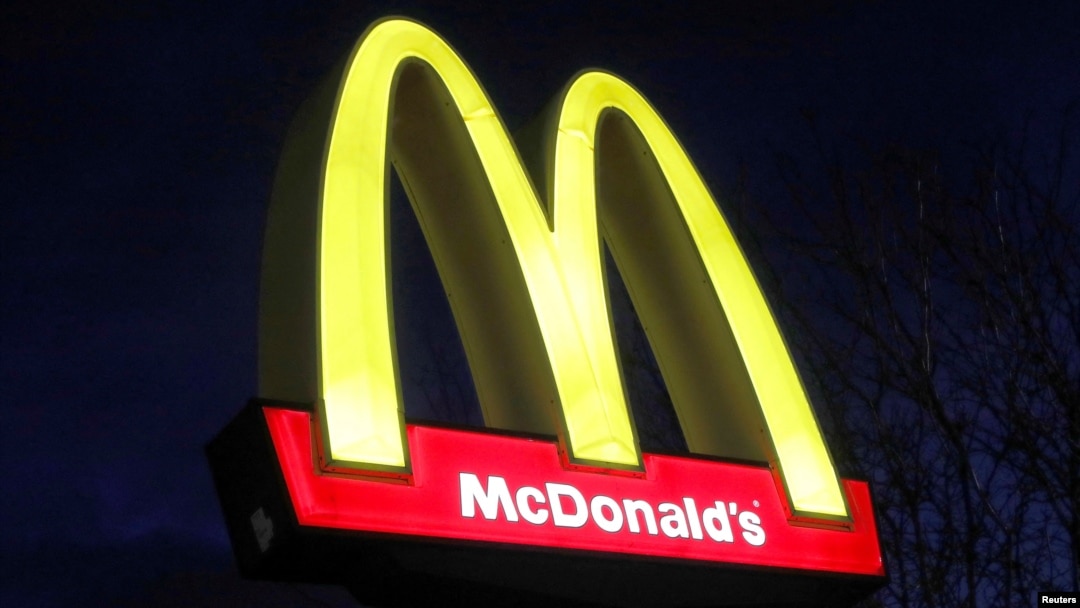FILE - A sign is seen at a McDonald's restaurant in Queens, N.Y., March 17, 2020. 