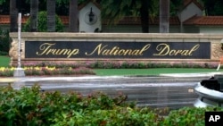 Esta captura de video del 2 de junio de 2017 muestra el complejo de golf Trump National Doral en Doral, Florida.