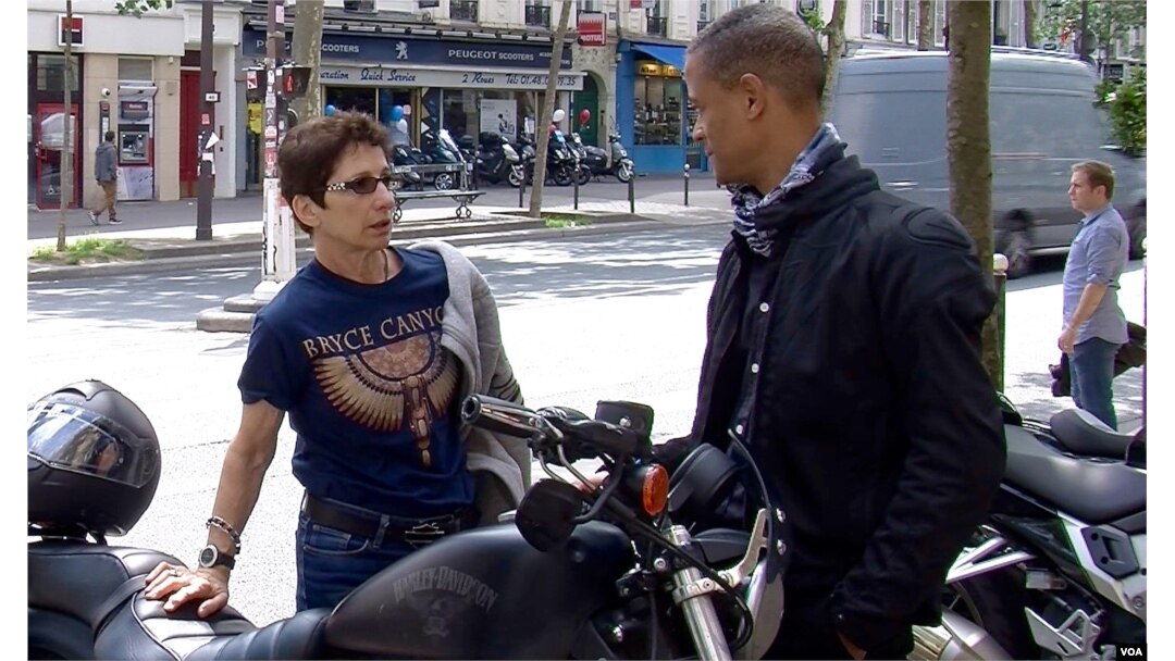 French Harley owners dream of the open road — in the U.S., but also in Europe. (L. Bryant/VOA)